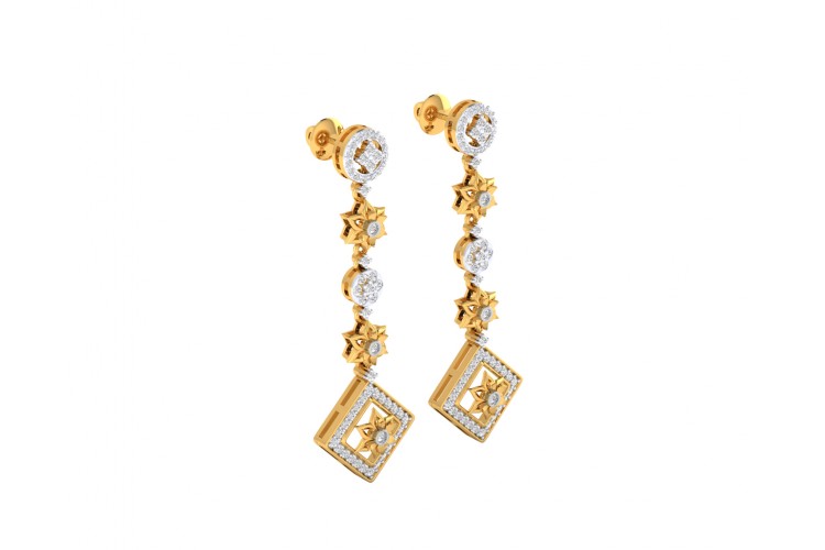 Talor Diamond Dangle drop earrings in Gold